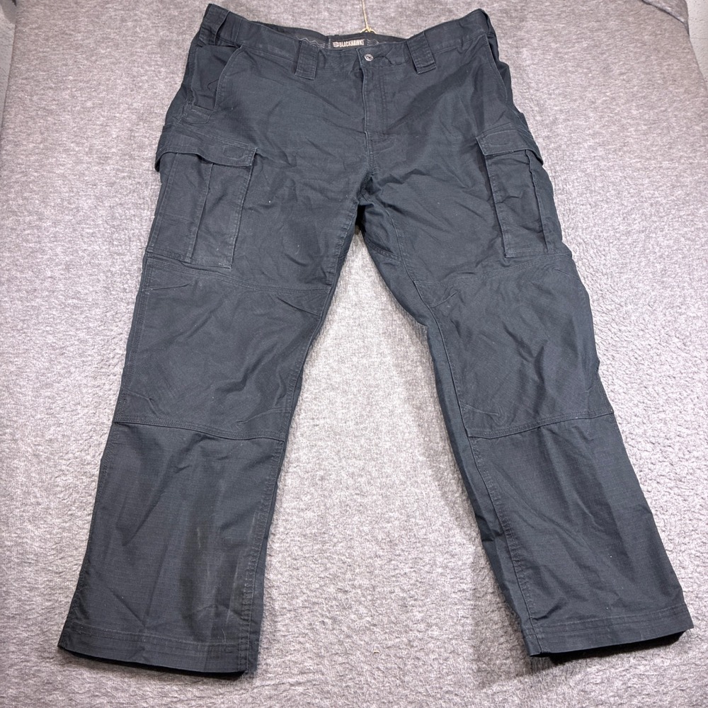 Blackhawk Cargo Pants Men 40x30 Black Ripstop Tactical Outdoor Hiking Camping
